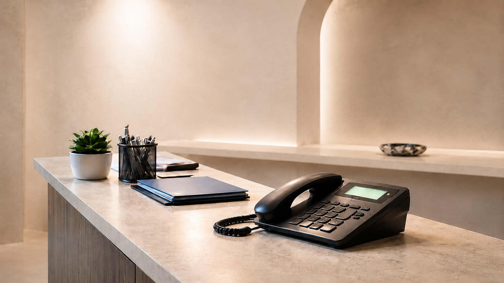 Reception desk phone